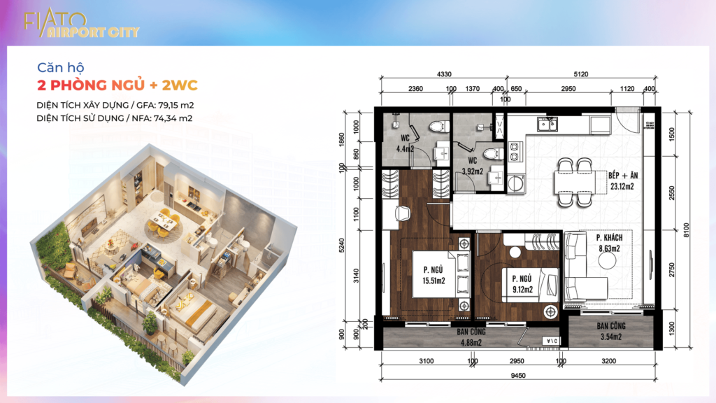 2 PHONG NGU 2 WC