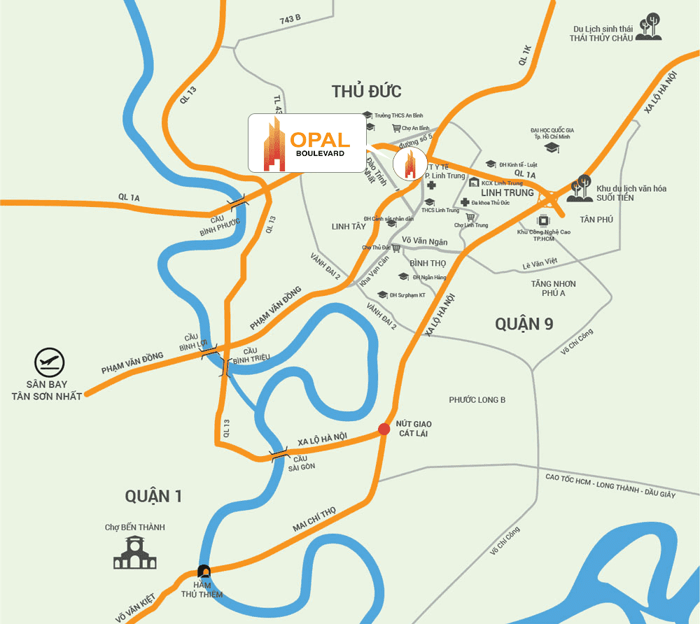 vị trí opal boulevard