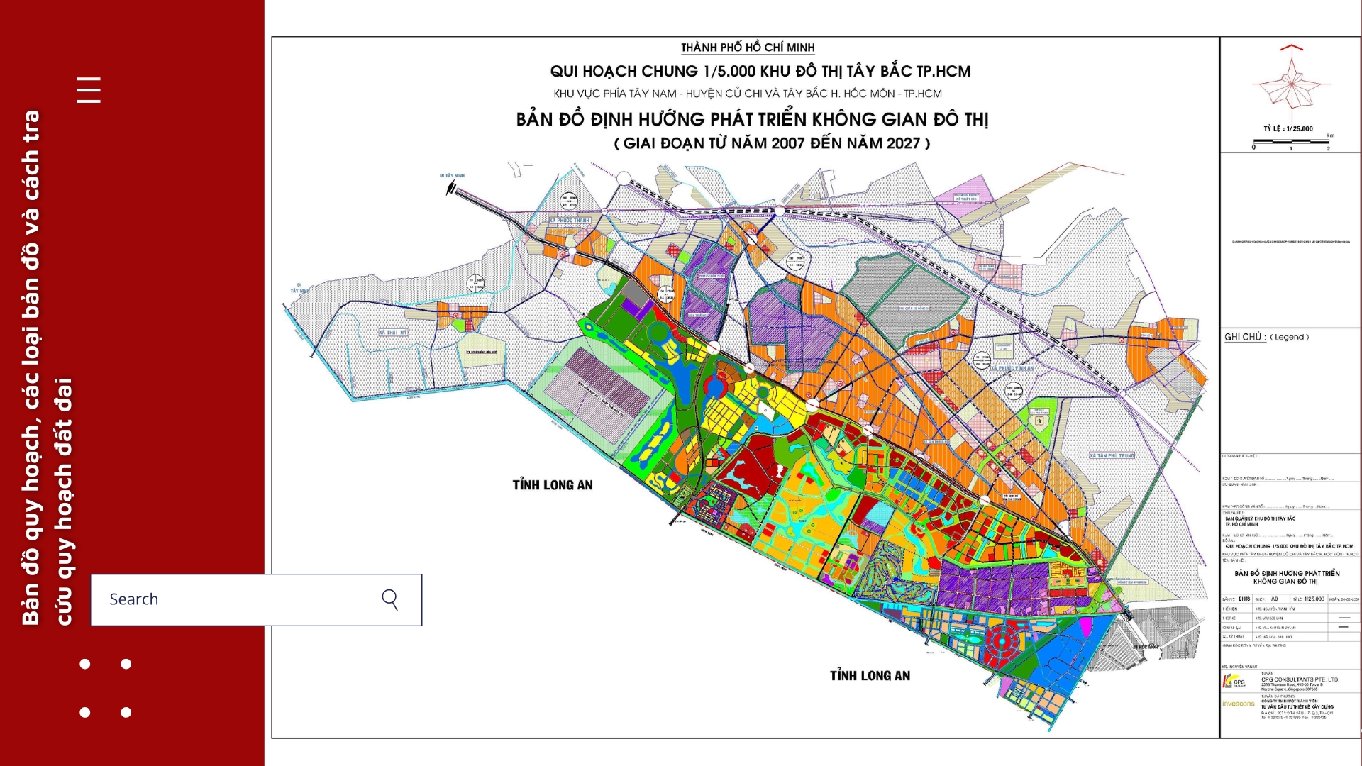 Bản đồ quy hoạch 15000 - Khu đô thị Tây Bắc- Tp HCM