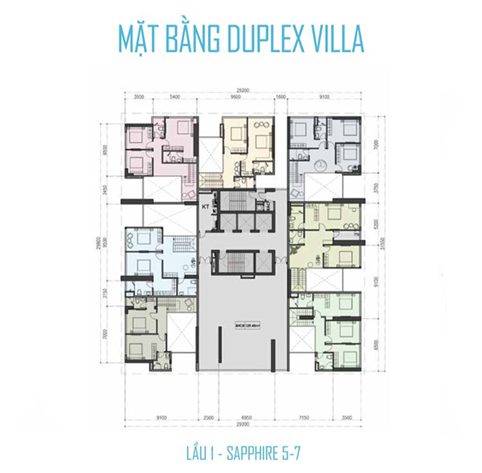 mat bang tang dien hinh Duplex Villa the prive